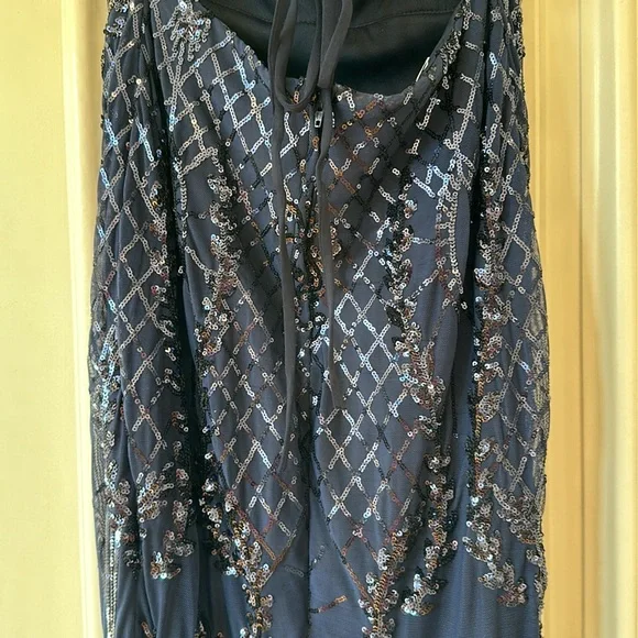 NWT Nina Canacci Prom Dress Navy Blue Size 6-Juniors - Picture 8 of 14